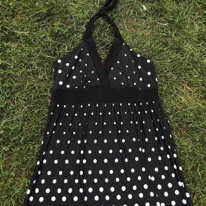 Graduated Polka Dot Summer Halter Dress